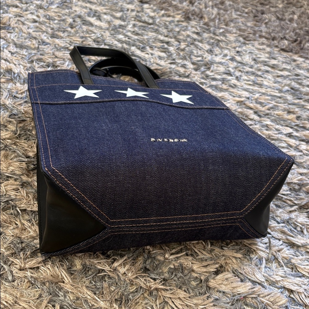 Givenchy Star Denim Leather Tote, Leather Handles, Removable Strap + Zip Pouch - Picture 15 of 15